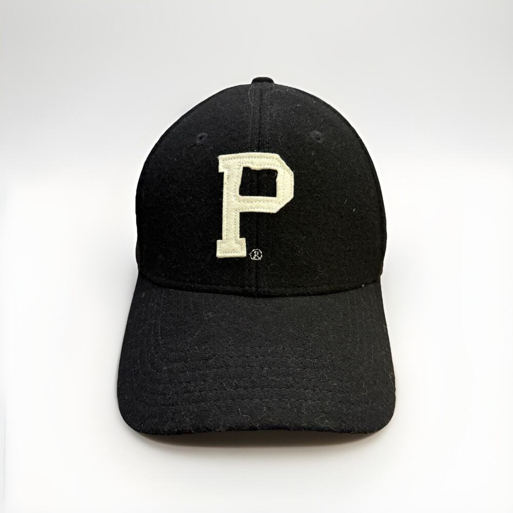 Portland Gear Mens Black “P” Oregon Map Wool Blend Leather Strapback Hat Cap
